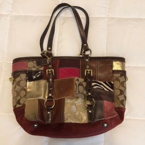 Patchwork coach bag